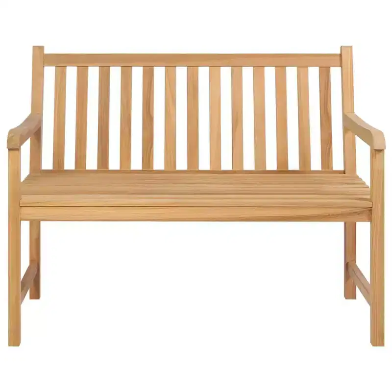vidaXL Outdoor Patio Bench Garden Front Porch Chair Bench Solid Wood Teak