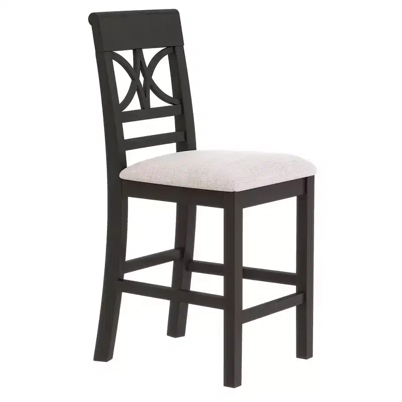 Whisen Rustic 6-Piece Counter Height Dining Table Set with Bench and 4 Upholstered Chairs