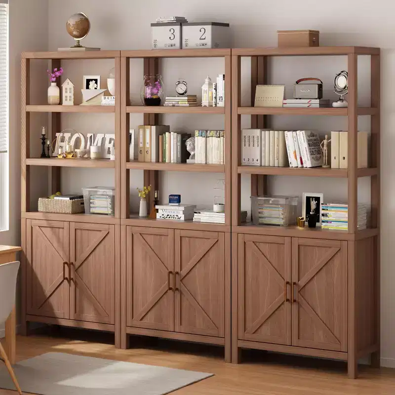 Bookshelf 5 Tier Book Shelf , 71 Tall Bookcase with Storage Space & Shelves, Farmhouse Bookcases for Living Room Home Office Kitchen