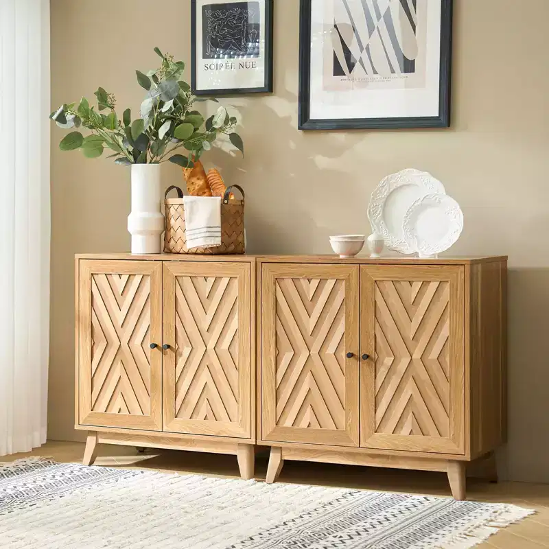 Adolf 30 Tall 2 Door Accent Cabinet Set of 2| ART OF LIVING DESIGNS -WALNUT