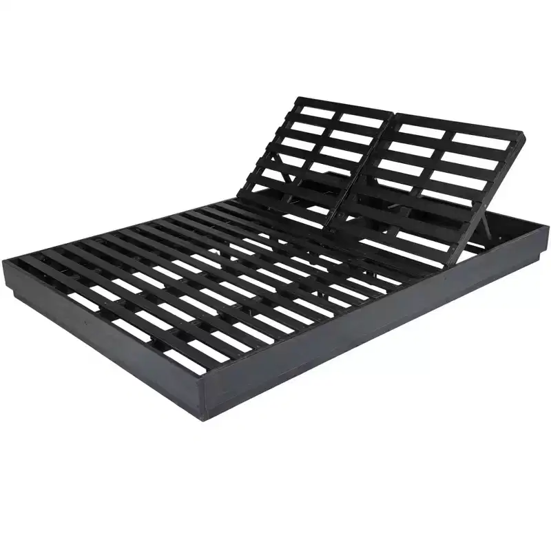 Christopher Knight Home Aditya Modern 3 Piece Acacia Patio Double Sunlounge with 5-Position Backrest and Table Set