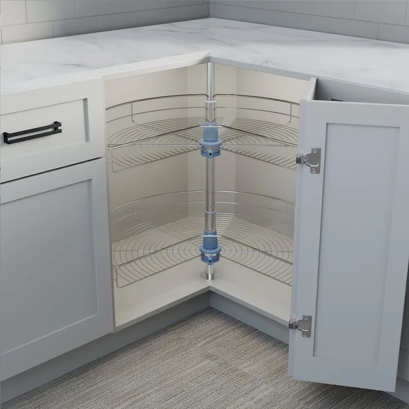 Dowell Lazy Susan 32 Diameter - 270 Degree Double Rack Stainless Steel