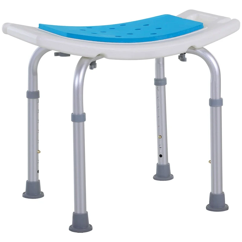 Adjustable Bath Shower Chair with Non-Slip Feet
