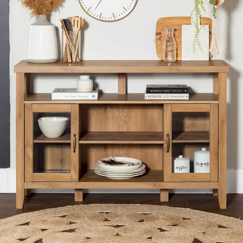 52-Inch High Boy Buffet TV Console – Media Storage Cabinet