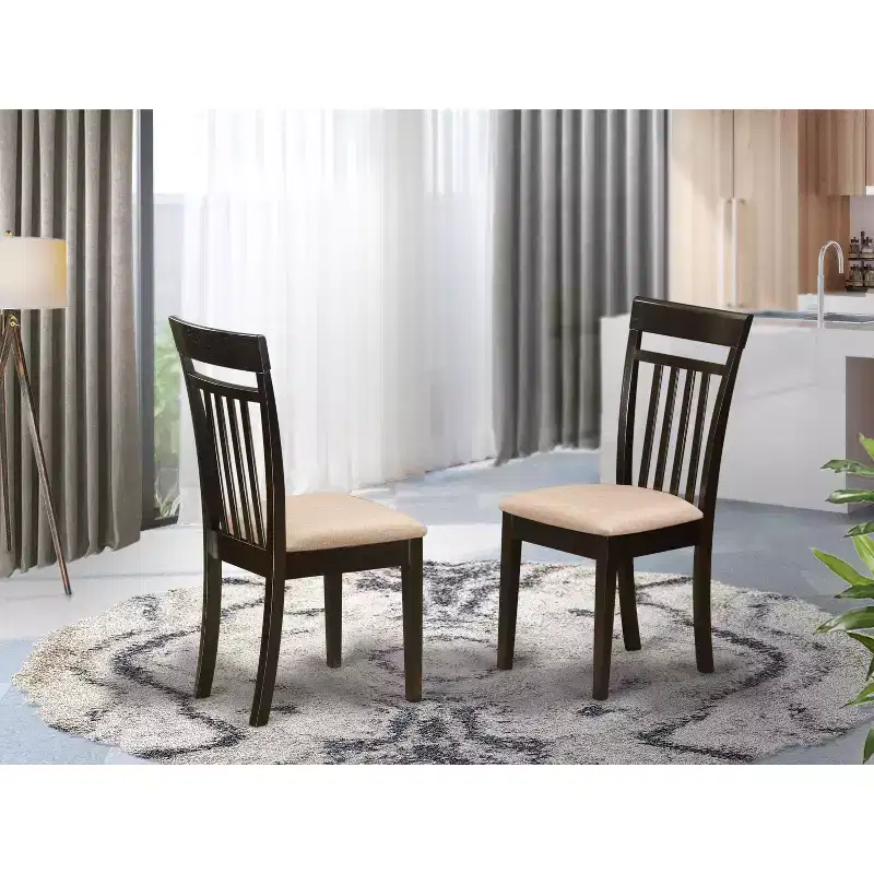 HomeStock Capri Dining Chairs Faux Leather Kitchen Chairs Set of 2