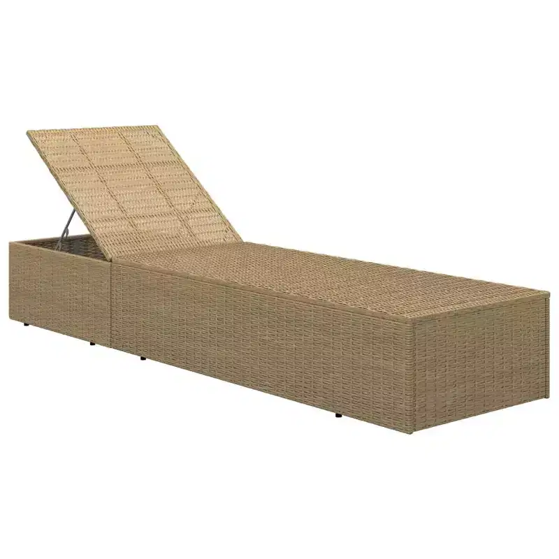 vidaXL Sunlounger and PE rattan Standard Foldable