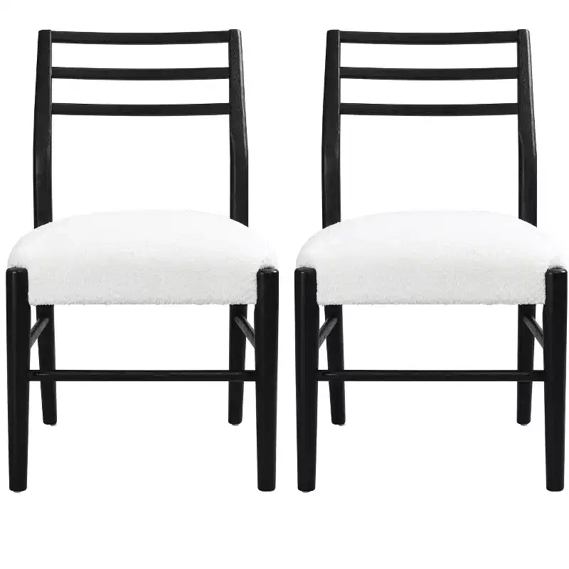 Christopher Knight Home Fescue Farmhouse Upholstered Rubberwood Dining Chairs (Set of 2)