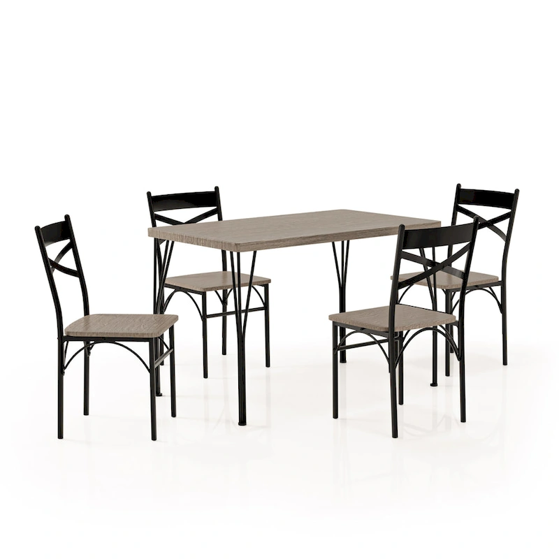 Zath Industrial Metal 5-Piece Dining Set by Furniture of America