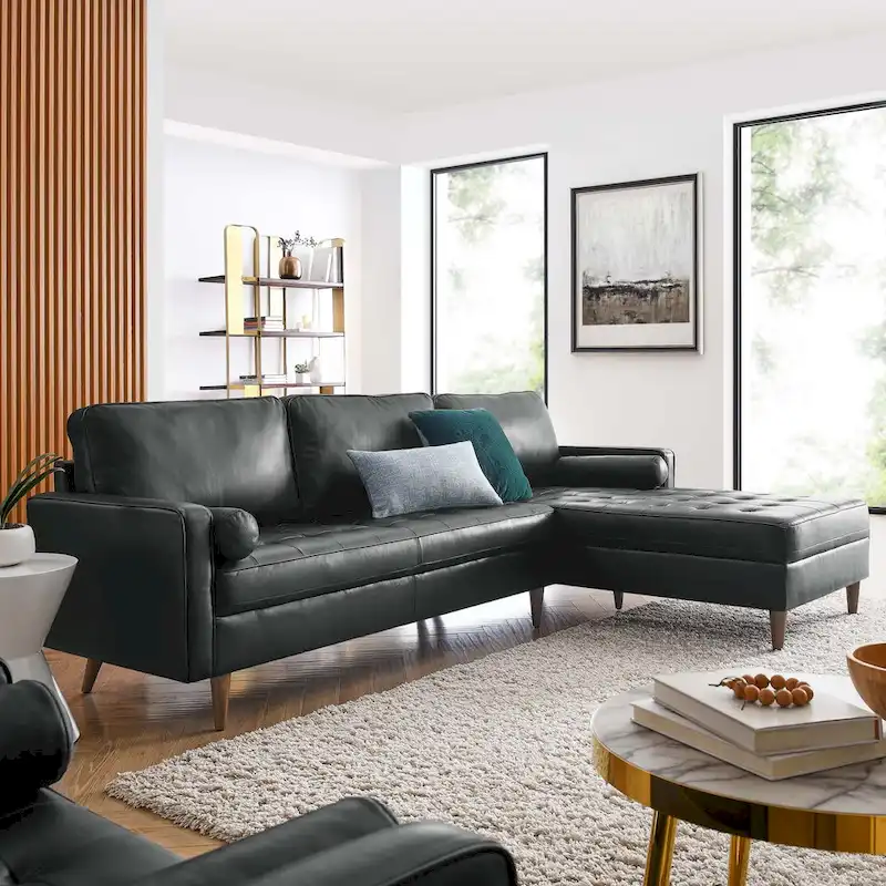 Valour 98  Leather Sectional Sofa