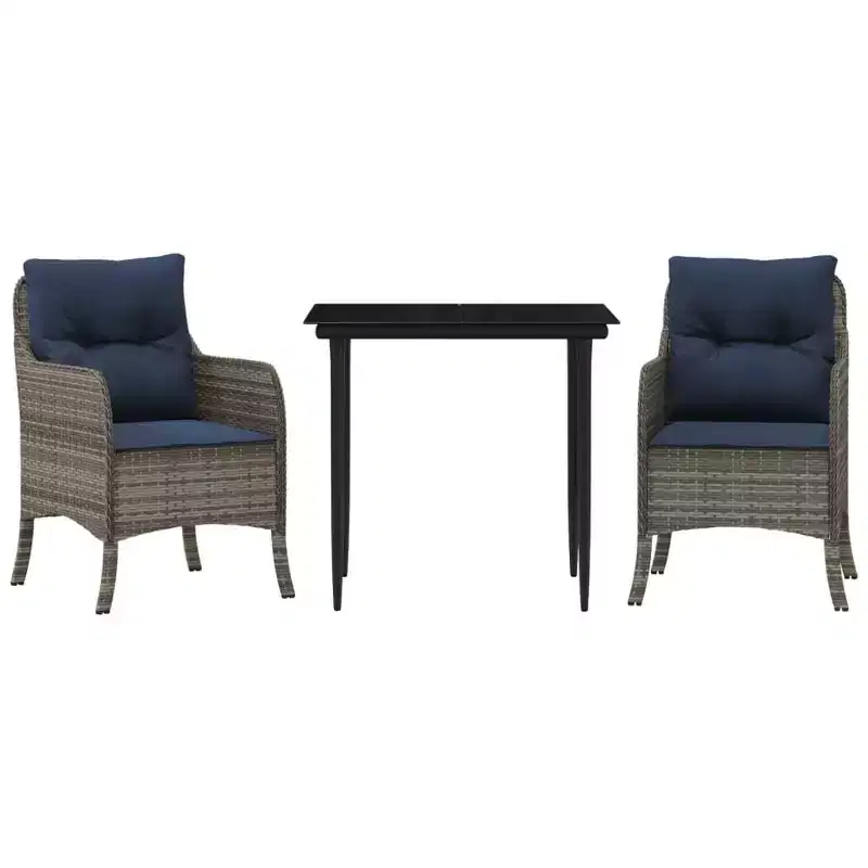 vidaXL Modern Rattan Patio Dining Set