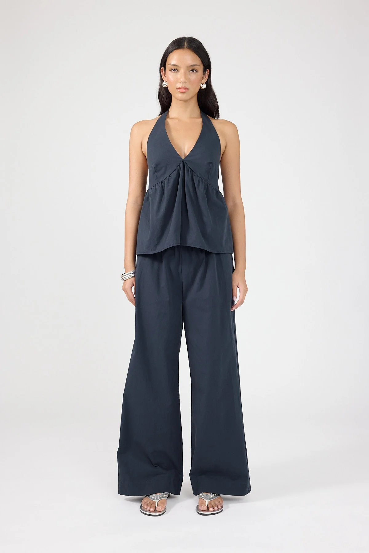 Cotton Pant Ink Blue