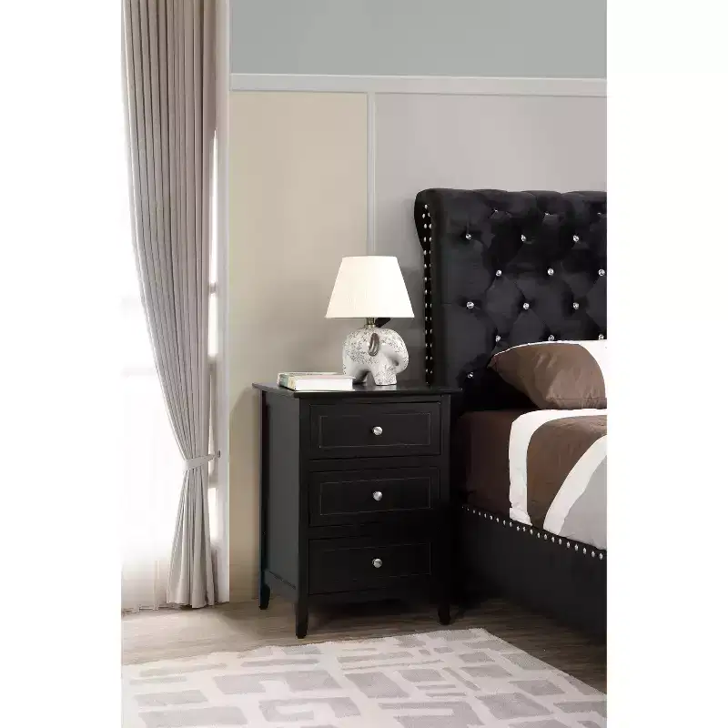 Rectangle Wood Nighstand For Living Room and Bedroom