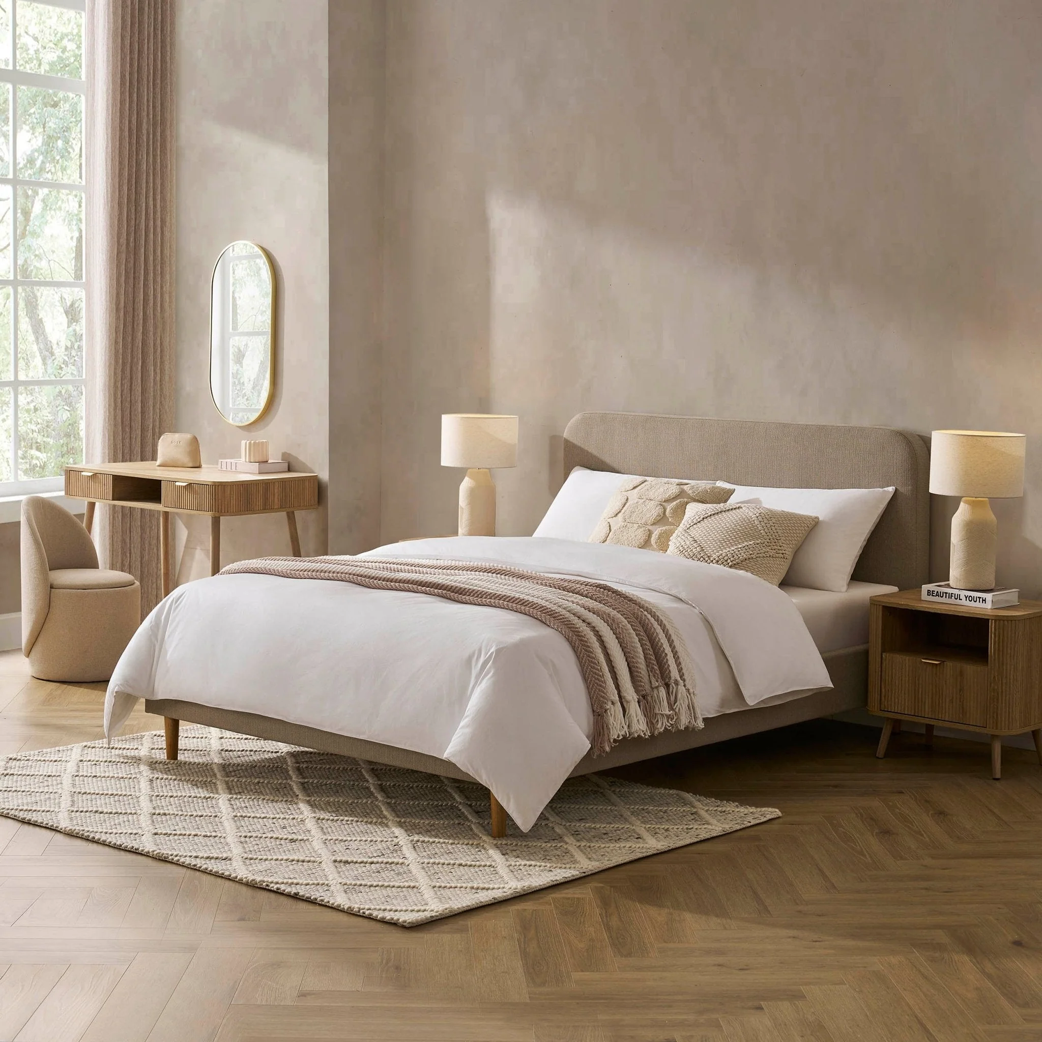 Bed Frame - Stone Grey