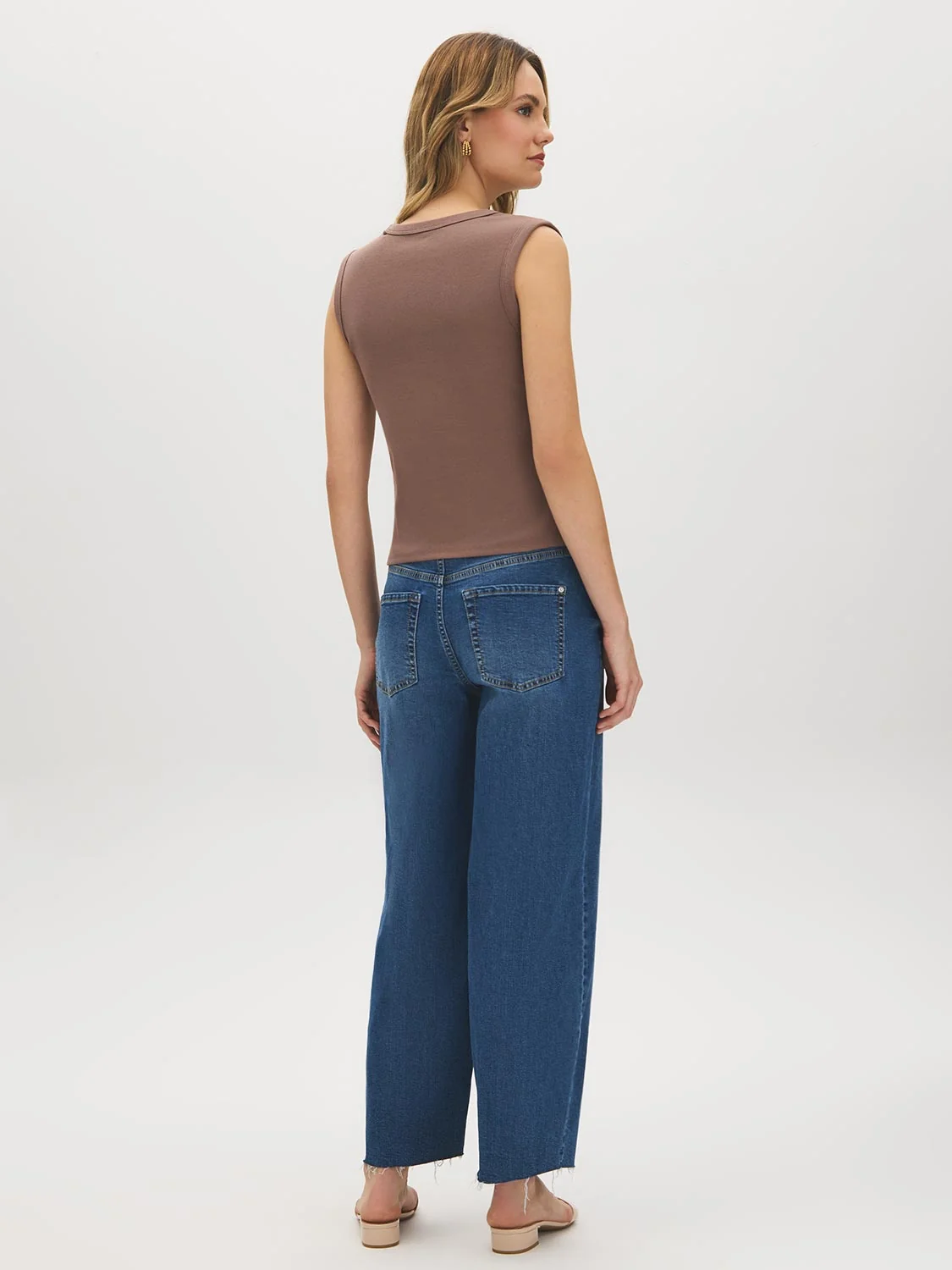 Cotton-Blend Rib Tank Top