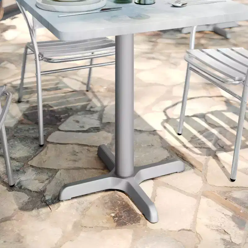 Flash Furniture 22'' x 22'' Restaurant Table X-Base with 3'' Dia. Table Height Column