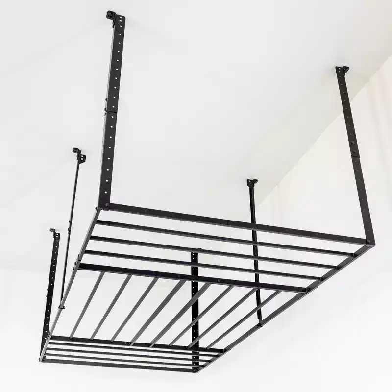 4' x 8' Overhead Garage Storage with Hooks | Holds 700 lbs