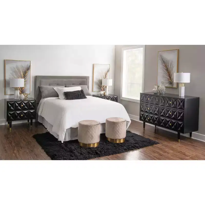 6 Drawer Geo Textured Dresser - Linon