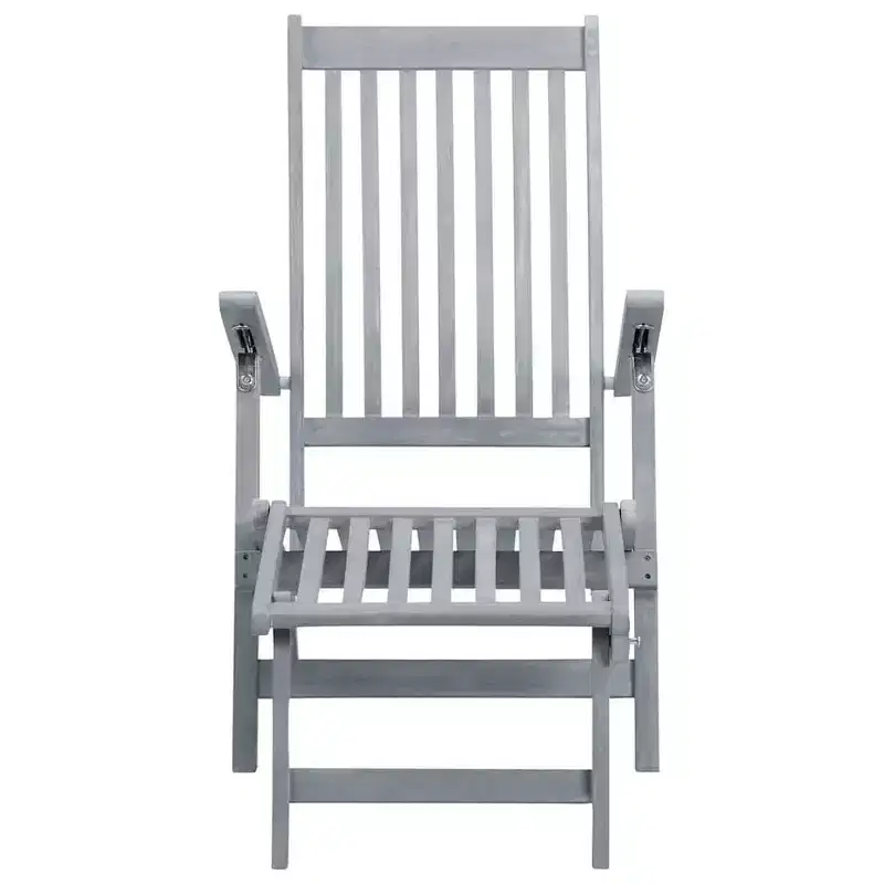 vidaXL Deck Chair Solid Acacia wood Standard Foldable Deck Chair