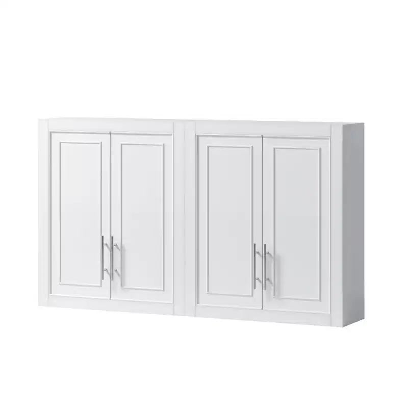 PexFix 26x44x8 White Wall Mounted Laundry Cabinet Storage Organizer