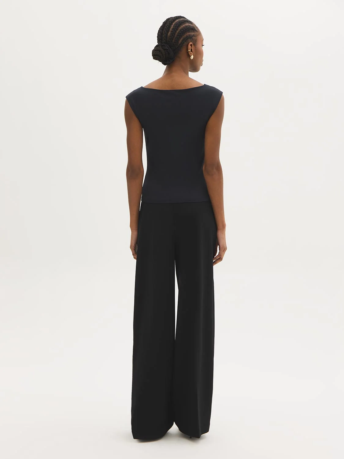 Double Layer Boat Neck Top