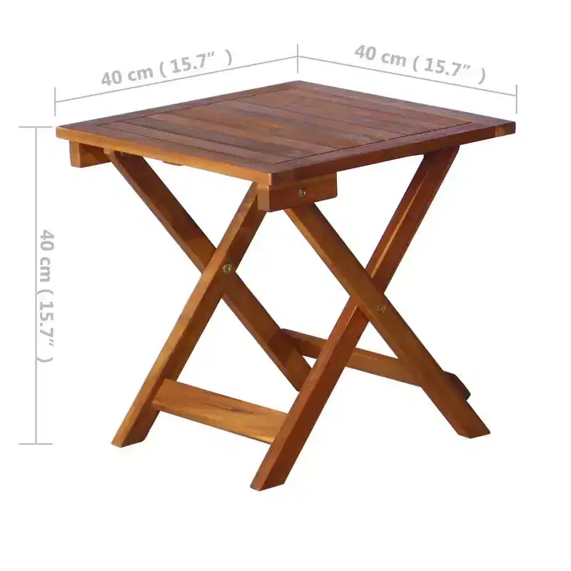 vidaXL Sunlounger With Table Natural Acacia Solid Acacia Wood Standard