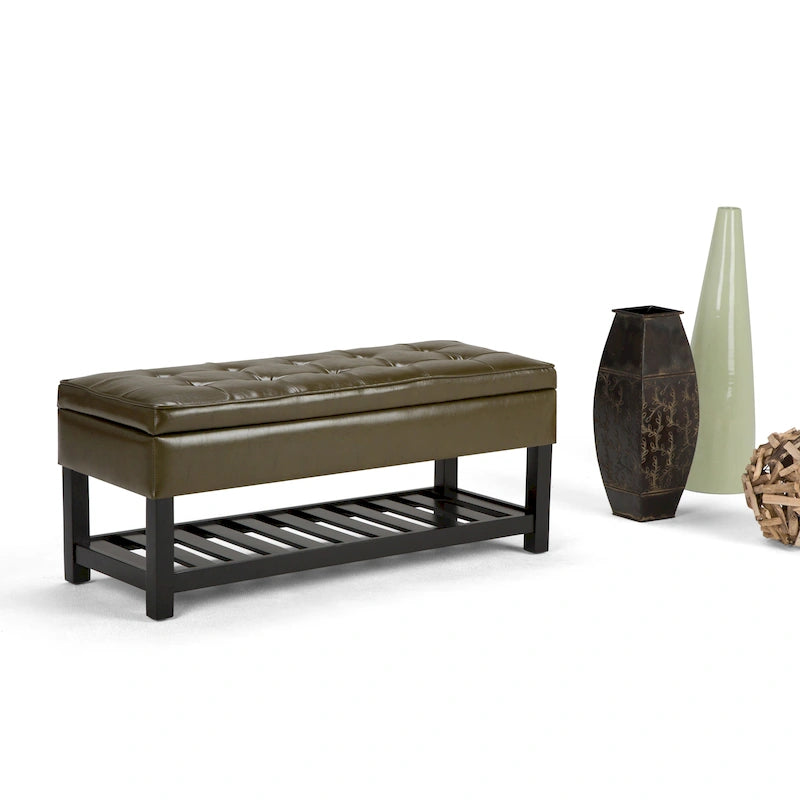 44 inch Wide Transitional Rectangle Ottoman Bench
