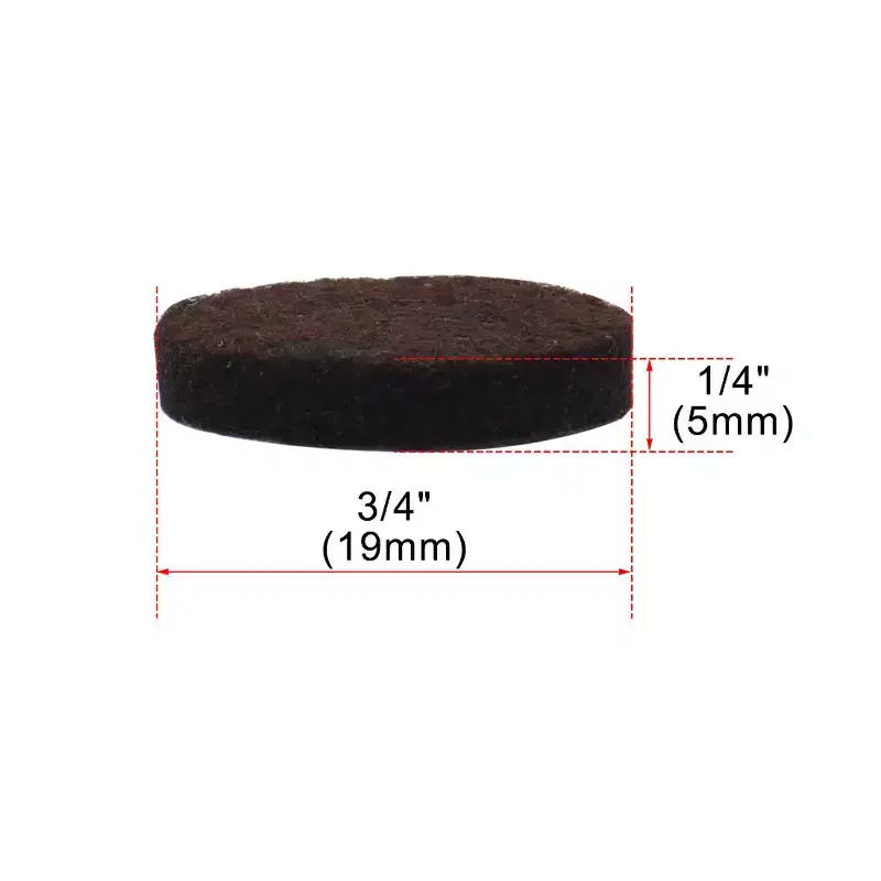 Unique Bargains Round Self-Stick Non-Slip Anti-Scratch Floor Protector Furniture Felt Pads Dark Brown 50 Pcs