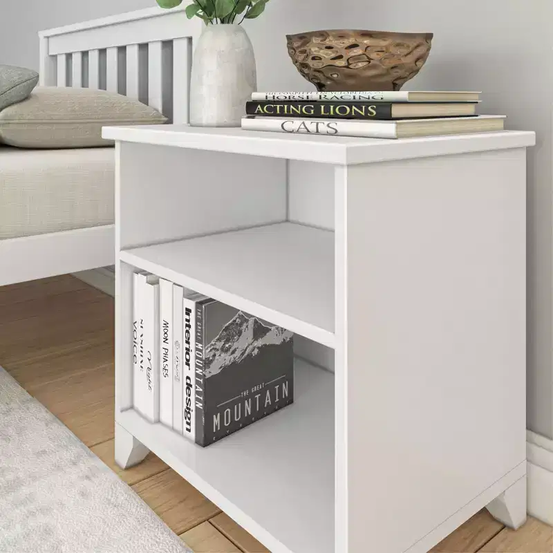 Plank+Beam Solid Wood Nightstand with Shelves