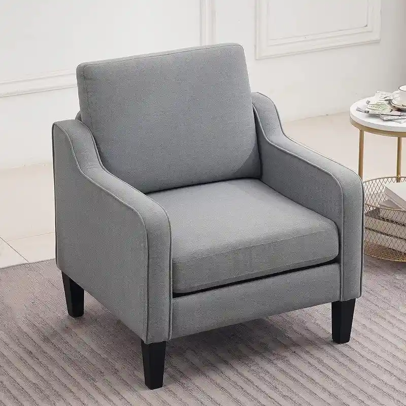Mid-Century Modern Accent Chair, Single Seat – Multi-Color Options
