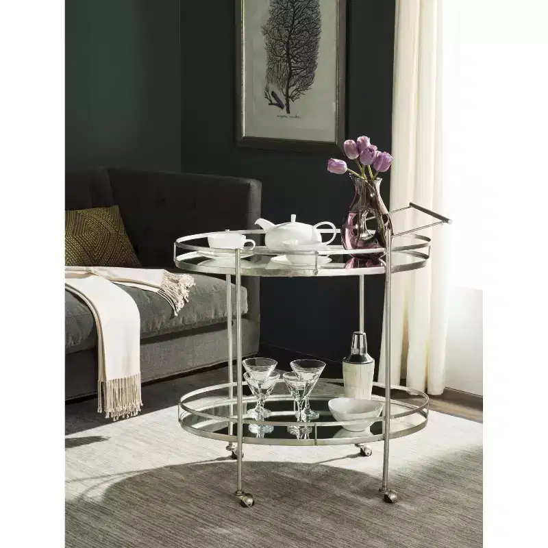 Bar Cart  Silver/Mirror