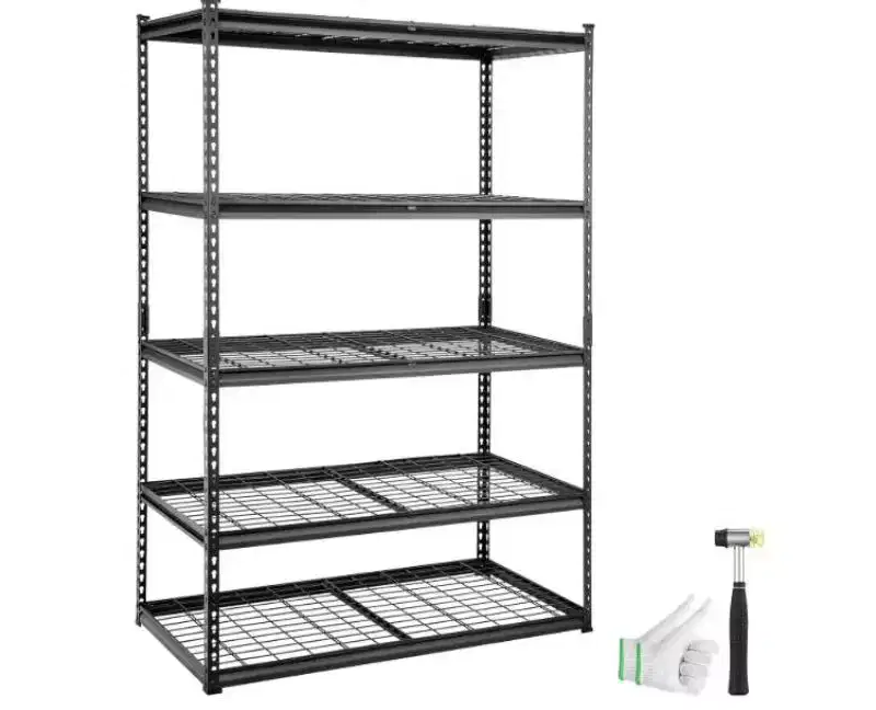 1 PC Steel Storage Shelf, 5-Tier Adjustable 400LBS Per Shelf Capacity