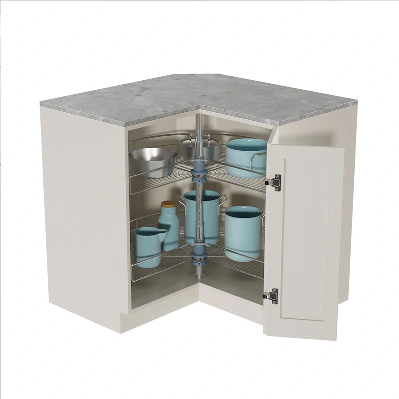 Dowell Lazy Susan 32 Diameter - 270 Degree Double Rack Stainless Steel