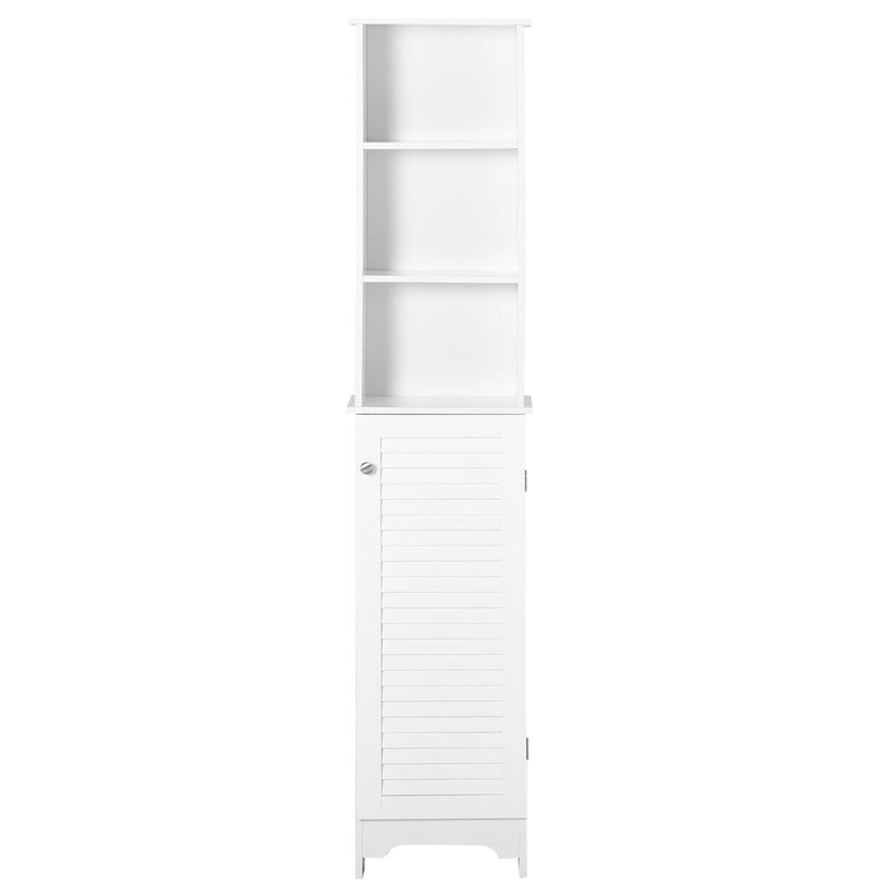 Tower with 3-Tier Open Adjustable Shelf