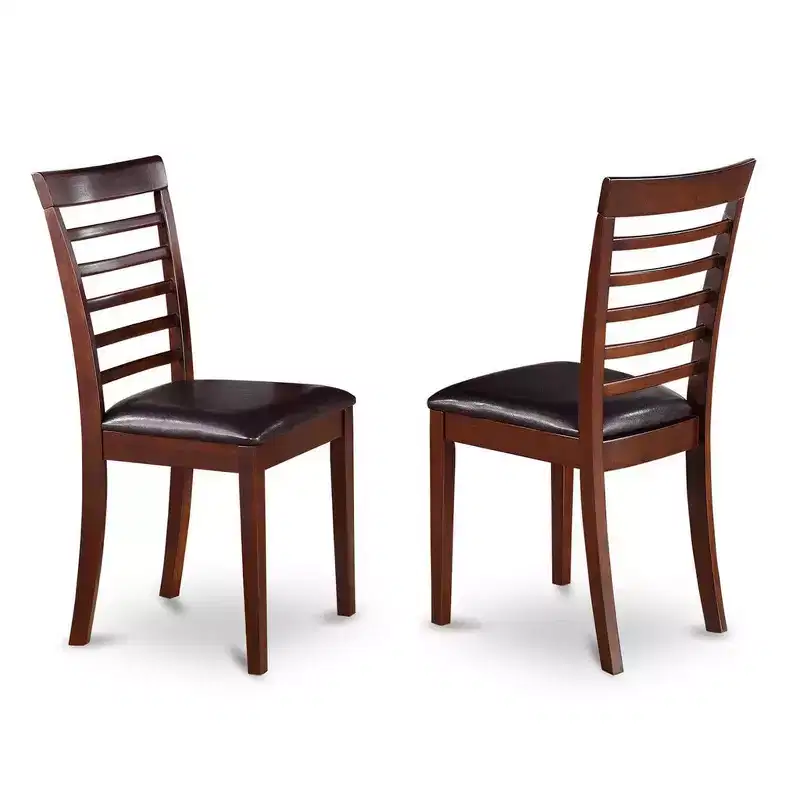 HomeStock Mahogany Suburban Soiree Kitchen Chair Set Of 2