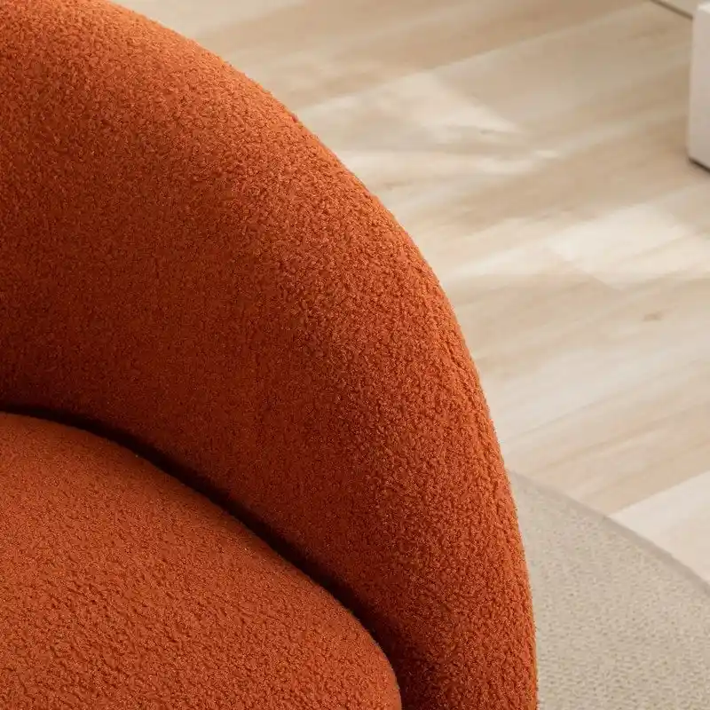 SEYNAR Modern Glam Upholstered 360 Degree Swivel Accent Armchair