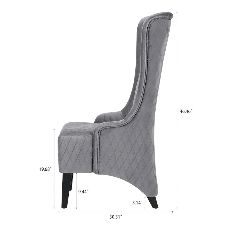 Christopher Knight Home - Evelyn High-Back Velvet Wingback Chair with Wooden Legs