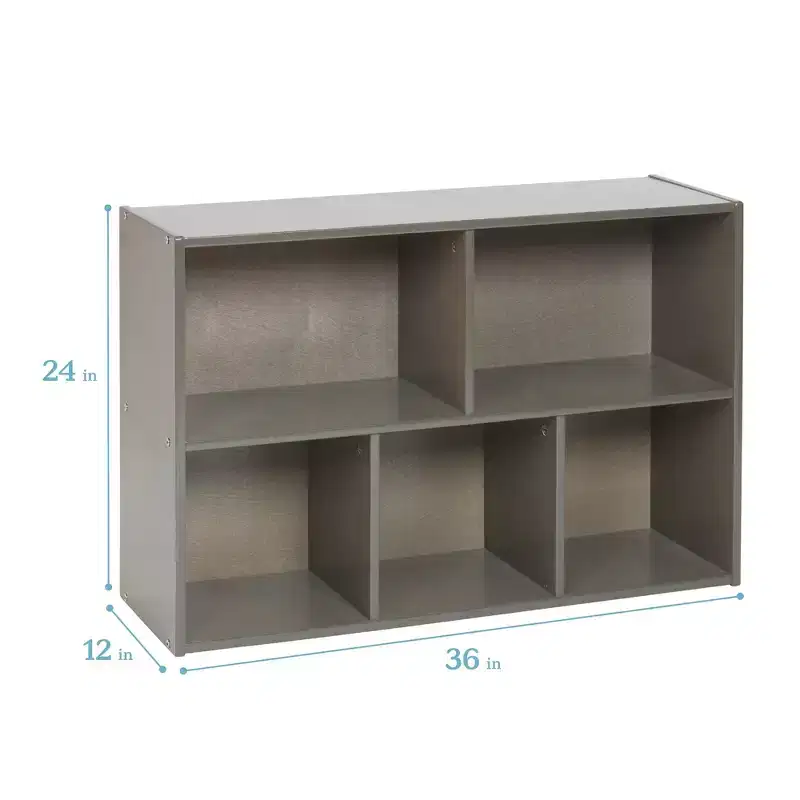 ECR4Kids Streamline 5-Compartment Single-Sided Storage Cabinet, 24in, Kids Furniture