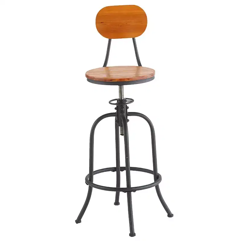 The Adjustable Swivel Stool with Back -