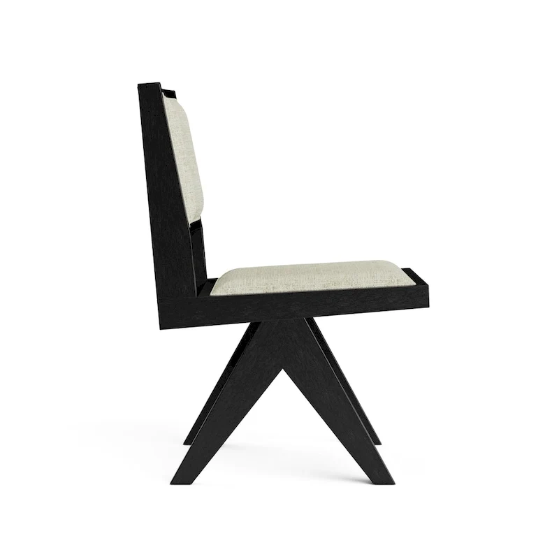 Furniture of America Evrena Modern 7-Piece Black Solid Wood 59-inch Round Dining Set