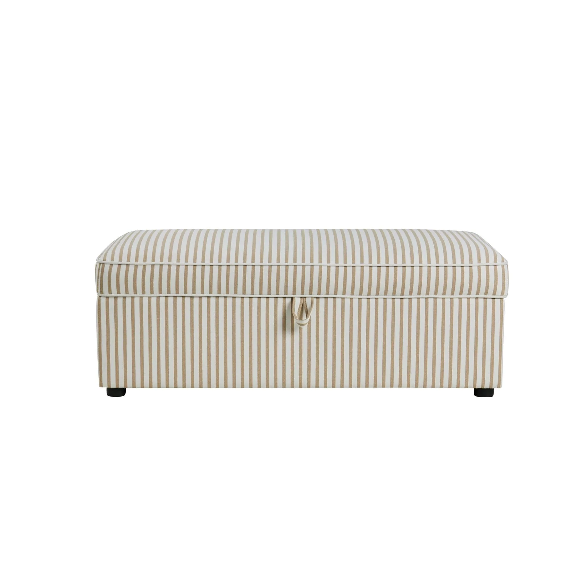 Rectangle Ottoman Storage - Sand Stripe