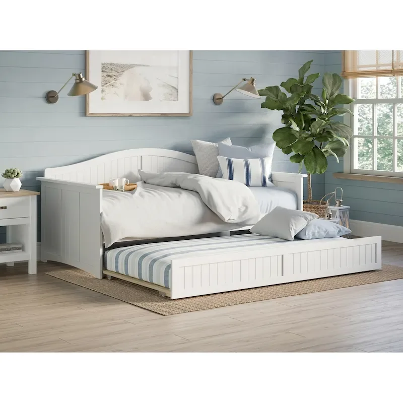 Twin Wood Daybed with Twin Size Trundle