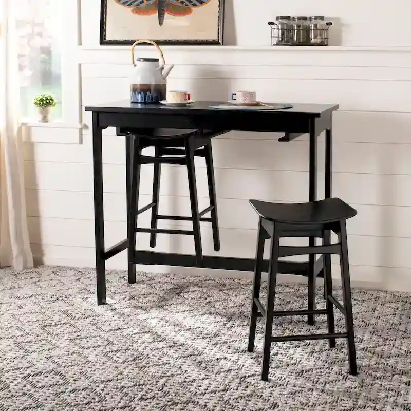 SAFAVIEH Neoma 3 Piece Pub Set - White Oak - 42.1 x 17.7 x 36.2 - 42Wx18Dx36H