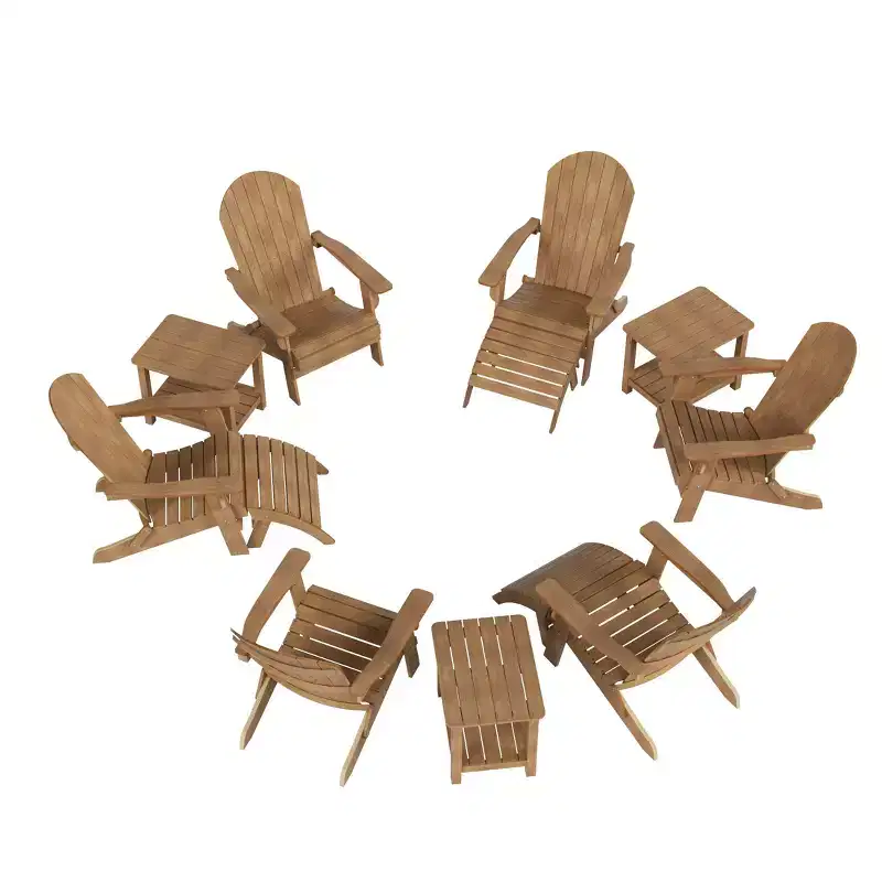 WestinTrends Tuscany HIPSOutdoorPatioFoldingAdirondackChair (12-Piece Set)
