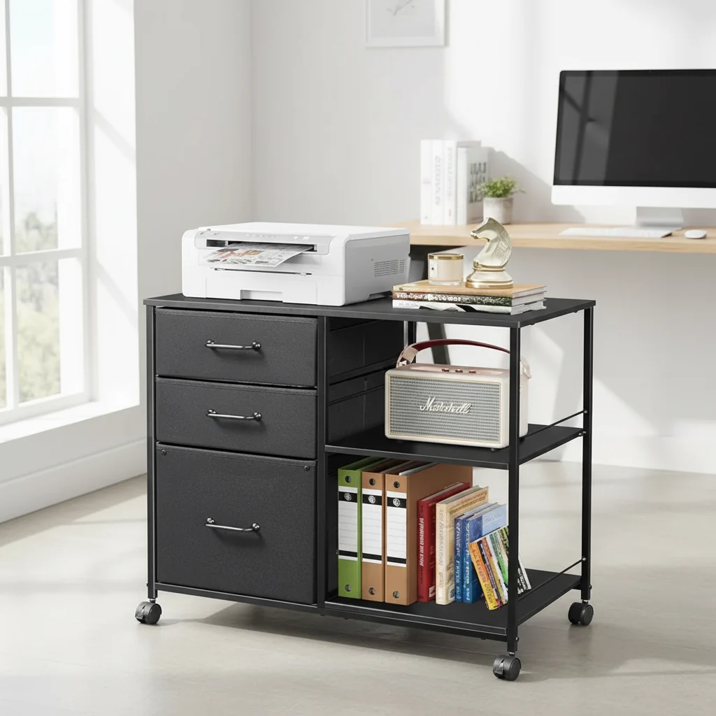 3-Drawer Mobile File Cabinet - 15.75