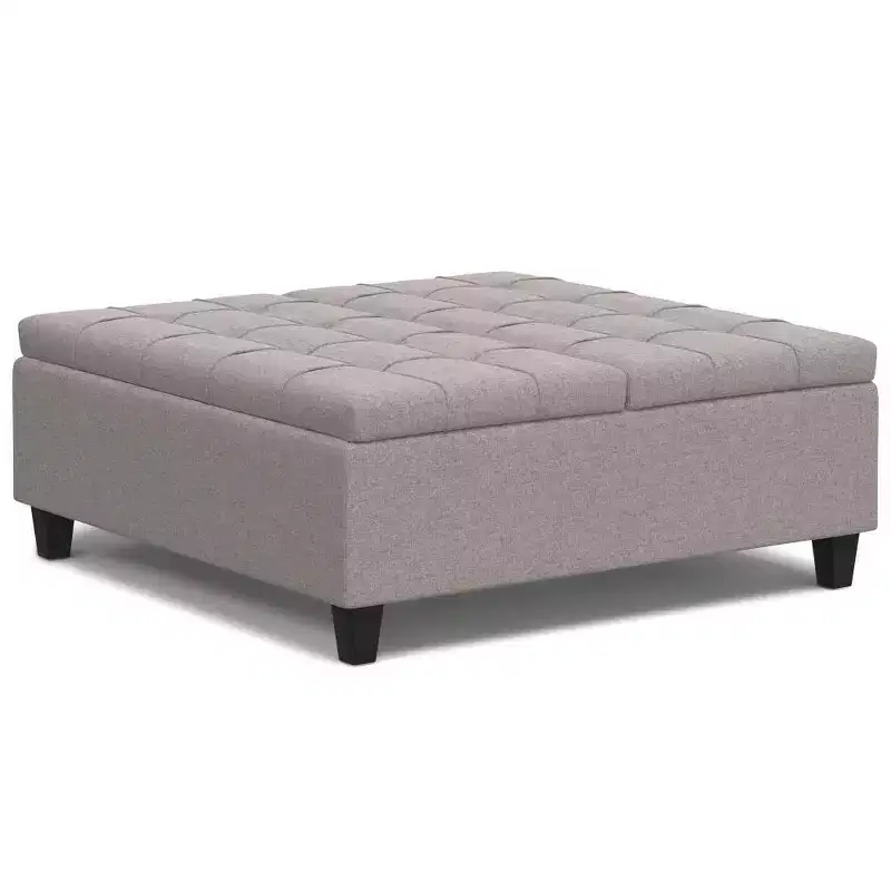 Elliot Large Square Coffee Table Storage Ottoman
