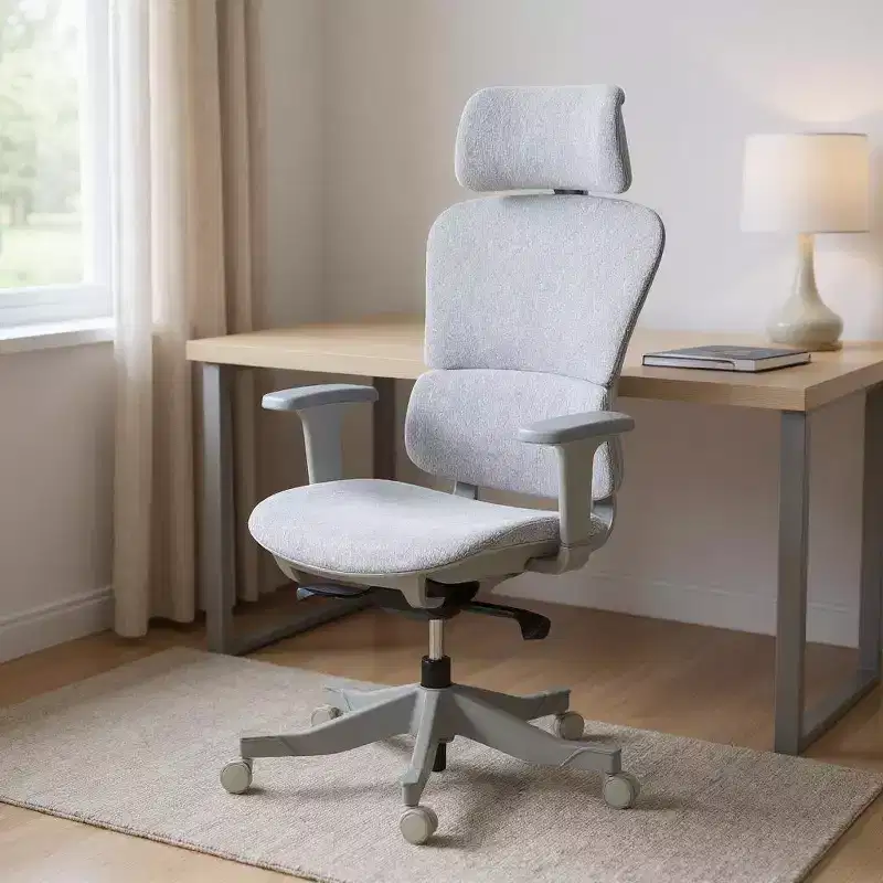 Gray Adjustable Height Swivel Rolling Office Chair, 2 Pack