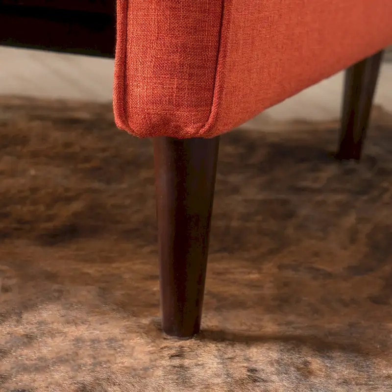 Mervynn Mid-Century Modern Button Tufted Fabric Recliner by Christopher Knight Home