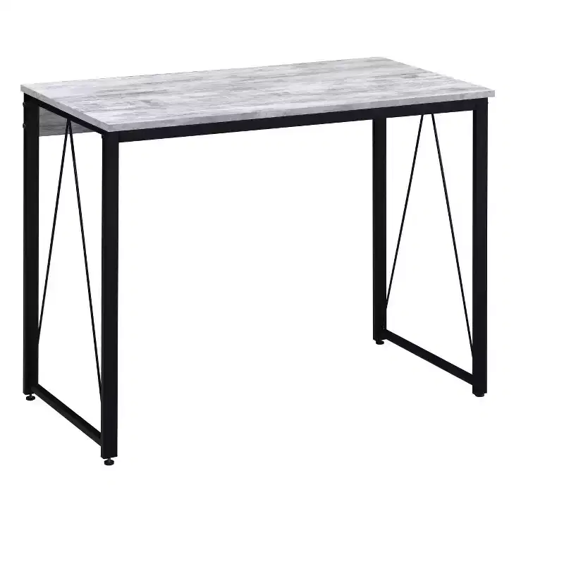 35 Antiqued White and Black Writing Desk