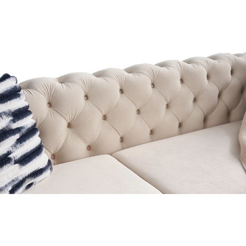 Modern Tufted Velvet Living Room Sofa