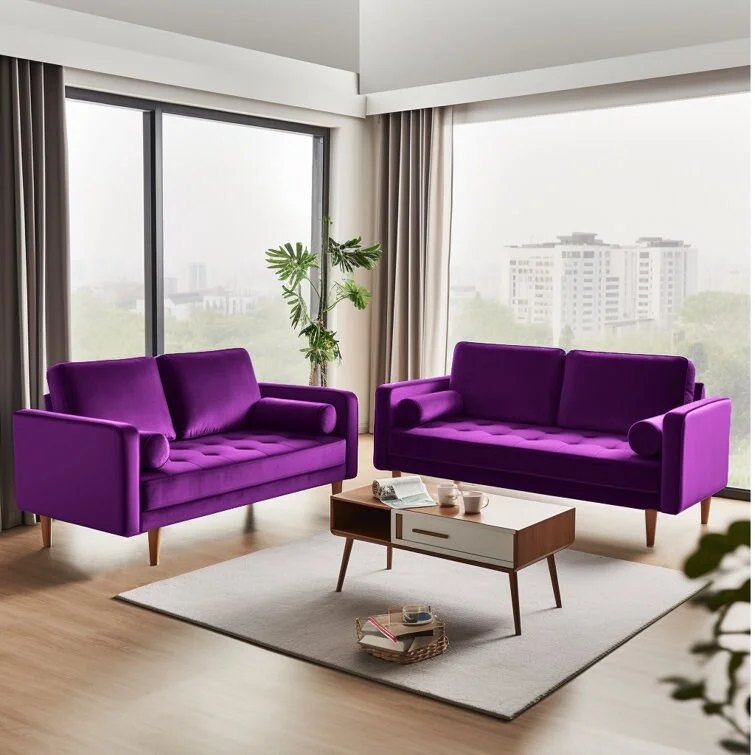 William 2 - Piece Velvet Living Room Set